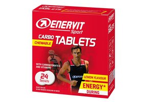 ENERVIT Carbo Tablets 24 energetických tablet citron